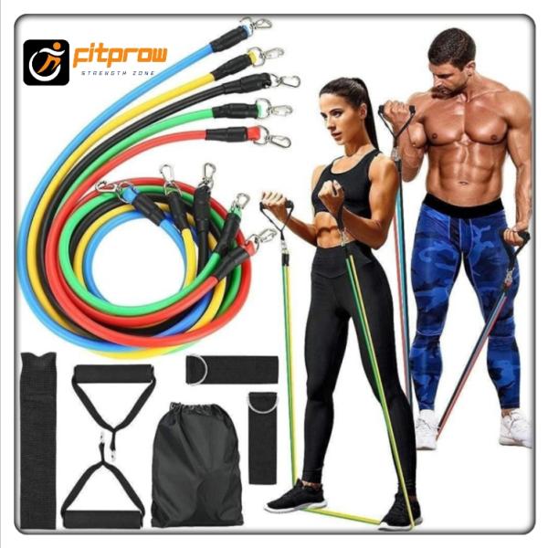 Fitness Power 11 Piece Resistance Band Tube Set